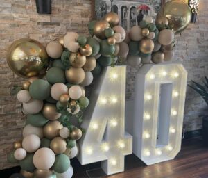 Light up 40 Sign Hire in Cork
